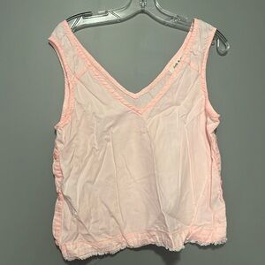 Cloth & stone distressed pink tank sz M